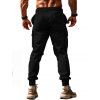 Pantalon uni pour homme avec cordon de serrage et poches à nouer à la cheville - Noir XXXL