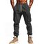 Pantalon uni pour homme avec cordon de serrage et poches à nouer à la cheville - Gris Clair XXXL