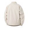 Manteau à col montant pour homme, poches à lettres, colorblock, fermeture éclair - Blanc de Crème XXXL