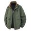 Manteau à col montant pour homme, poches à lettres, colorblock, fermeture éclair - Blanc de Crème XXXL
