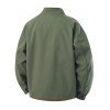 Manteau à col montant pour homme, poches à lettres, colorblock, fermeture éclair - Vert profond XXXL