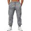 Pantalon chiné pour homme avec cordon de serrage et poches à nouer à la cheville - Gris Clair XXXL