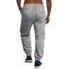 Pantalon chiné pour homme avec cordon de serrage et poches à nouer à la cheville - Gris Clair XXXL