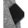 Pantalon chiné pour homme avec cordon de serrage et poches à nouer à la cheville - Gris Clair XXXL