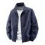 Manteau uni à manches longues et poches zippées pour homme - café lumière XXXL