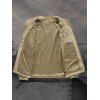 Manteau uni à manches longues et poches zippées pour homme - café lumière XXXL