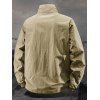 Manteau uni à manches longues et poches zippées pour homme - café lumière XXXL