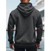 Sweat à capuche pour homme avec fermeture éclair, plusieurs poches et cordons de serrage - Gris Foncé S