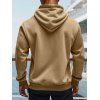 Sweat à capuche pour homme avec fermeture éclair, plusieurs poches et cordons de serrage - café lumière XXXL