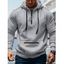 Sweat à capuche pour homme avec fermeture éclair, plusieurs poches et cordons de serrage - café lumière XXXL