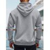 Sweat à capuche pour homme avec fermeture éclair, plusieurs poches et cordons de serrage - Gris Clair XXXL