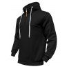 Sweat à capuche pour homme avec surpiqûres et cordons de serrage - Noir XXXL