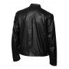 Manteau en PU pour homme, couleur unie, avec poches zippées et col montant - Noir XXXL