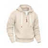 Sweat à capuche pour homme avec surpiqûres et cordons de serrage - café lumière XXXL