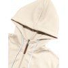 Sweat à capuche pour homme avec surpiqûres et cordons de serrage - café lumière XXXL