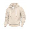 Sweat à capuche pour homme avec surpiqûres et cordons de serrage - café lumière XXXL
