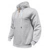 Sweat à capuche pour homme avec surpiqûres et cordons de serrage - Gris Clair XXXL