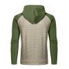 Sweat à capuche à manches longues et cordons de serrage texturés pour homme - Vert XXXL