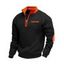 Sweat-shirt colorblock pour homme avec poche avant zippée et col montant - Gris Clair XXXL