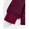 Sweat-shirt colorblock pour homme avec poche avant zippée et col montant - Rouge Vineux XXXL