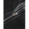 Gilet de couleur unie pour homme, poches multiples, ceinture auto-agrippante, gilet zippé - Noir XXXL