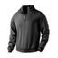 Sweat-shirt uni à col montant et fermeture éclair pour homme - café lumière XXXL
