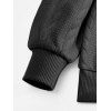 Sweat-shirt uni à col montant et fermeture éclair pour homme - Noir XXXL