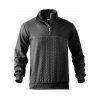 Sweat-shirt uni à col montant et fermeture éclair pour homme - Noir XXXL