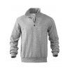 Sweat-shirt uni à col montant et fermeture éclair pour homme - Gris Clair XXXL