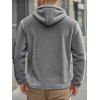 Manteau à capuche uni pour homme, avec poche zippée et manches longues - Gris XXXL