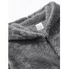 Manteau à capuche uni pour homme, avec poche zippée et manches longues - Gris XXXL