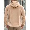Manteau à capuche uni pour homme, avec poche zippée et manches longues - café lumière XXXL
