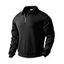 Sweat-shirt uni à manches longues et fermeture éclair texturée pour homme - café lumière XXXL