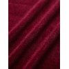 Robe de Soirée Boutonnée à Col Oblique à Paillettes en Velours - Rouge foncé XL | US 12
