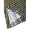 Pull à capuche 2 en 1 en tricot texturé à empiècements à carreaux - Vert profond XXL | US 14