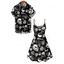Halloween Gothic Couple Outfit Outfit Rose Skull Skeleton Hand Print Dress and Shirt Set - Noir S | US 4