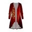 Manteau de vacances imprimé sapin de Noël et étoiles, haut ouvert à manches longues - Rouge Vineux XXL | US 14