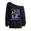 Sweat-shirt gothique d'Halloween avec chapeau de sorcier et imprimé lune et lettres, col incliné - Noir XXL | US 14