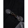Women Outfit Asymmetric Knit Faux Twinset Top and Grommet Lace Up Leggings Set - Noir S | US 4