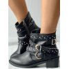 Gothic Outfit Grommet Tie Hooded Top Cami Dress Set and Earrings Boots Set - Noir S | US 4