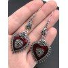 Women Outfit Long Hooded Knit Cape Mini Knit Dress Set Heart Earrings Boots Set - Gris S | US 4