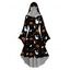 Robe à capuche d'Halloween à imprimé citrouille, chat, chauve-souris, robe à capuche haute et basse - Noir XXL | US 14