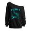 Sweat-shirt à imprimé lettre Raven, col incliné, manches longues - Noir XXL | US 14