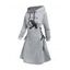 Robe à capuche gothique avec imprimé lettre Raven et lacets et cordons de serrage - Gris Clair XXL | US 14