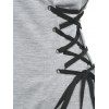 Robe à capuche mignonne d'Halloween, motif animal, fantôme, citrouille, imprimé lettres, robe à lacets - Gris Clair XXL | US 14