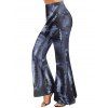 Pantalon évasé tie-dye, pantalon long élastique taille haute - Bleu de Minuit XXL | US 14
