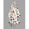 Robe à capuche de vacances, imprimé éléments de Noël, robe à capuche haute et basse - Blanc XXL | US 14