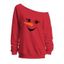Sweat-shirt de Noël mignon à imprimé bonhomme de neige et col incliné - Blanc XXL | US 14