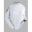 Pull de couleur unie en maille torsadée à épaules dénudées et col montant - Blanc XL | US 10