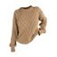 Pull de couleur unie texturé à manches lanternes ajourées - Orange XL | US 10
